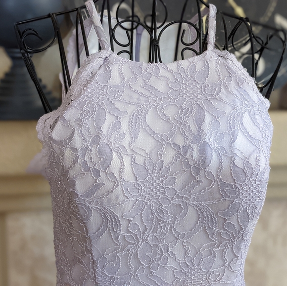 Women's NightWay Lavender Mermaid Gown or Prom Dress w/ sparkle Size 8 - Picture 5 of 13